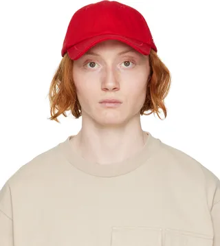 Jacquemus Red 'La Casquette Jacquemus' Cap