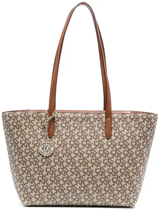 Monogram Print Tote Bag