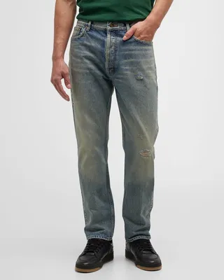 Men's Distressed Relaxed-Fit Jeans