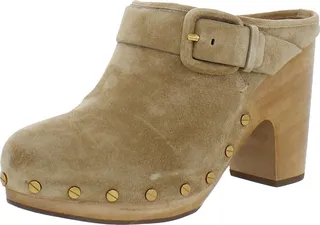 Dacey Womens Suede Slip On Clogs