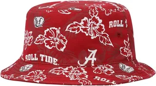 Men's Reyn Spooner Crimson Alabama Crimson Tide Floral Bucket Hat