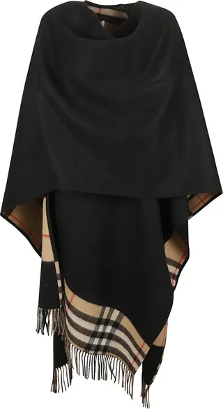Long Giant Check Cape