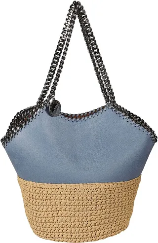 Raffia Half Medium Tote