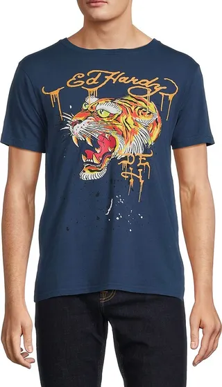 Short Sleeve Screaming Tiger Graphic Tee