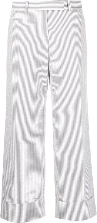Low-Rise Striped Trousers