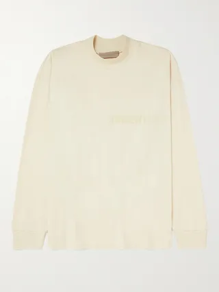 Logo-Flocked Cotton-Jersey T-Shirt