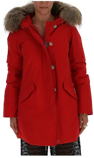Woolrich Fur Trim Hooded Coat