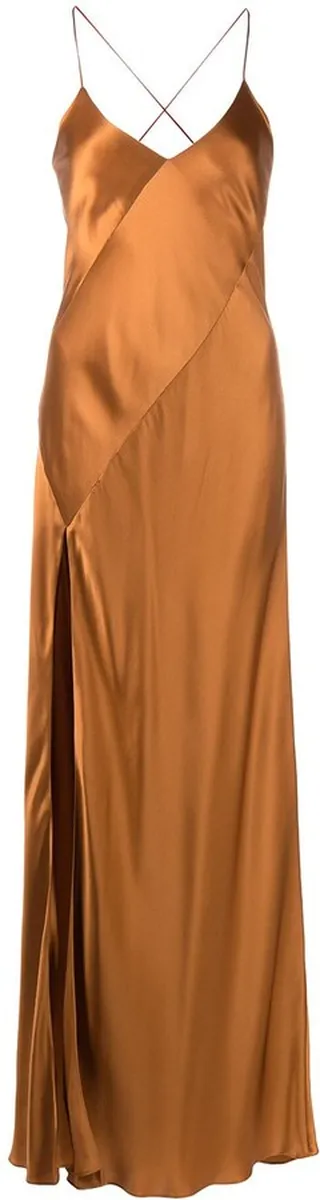 Bias-Cut Open Back Gown