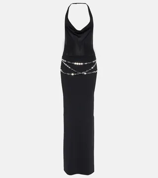 Excelle embellished halterneck maxi dress