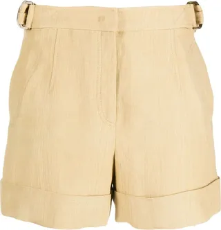 Buckle-Fastening Mini Shorts