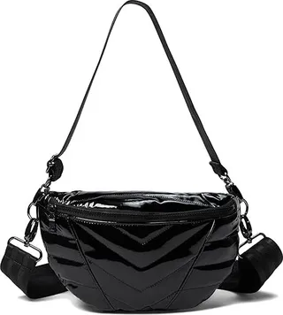 THINK ROYLN Little Runaway - Small (Black Patent) Handbags