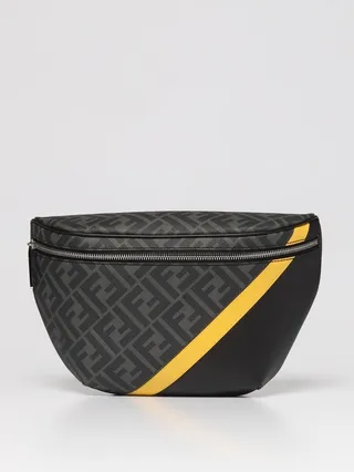 Fendi belt bag in coated cotton and leather