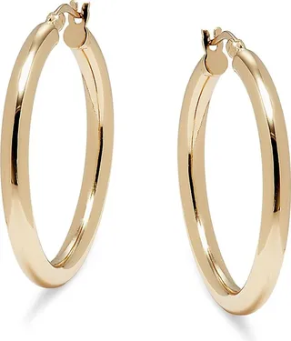 18K Goldplated Sterling Silver Oval Hoop Earrings