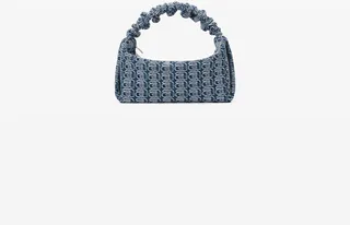 Alexander Wang Women's Scrunchie Small Bag In Jacquard Denim Vintage Medium Indigo