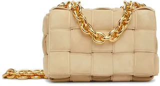 Bottega Veneta Beige Chain Cassette Shoulder Bag