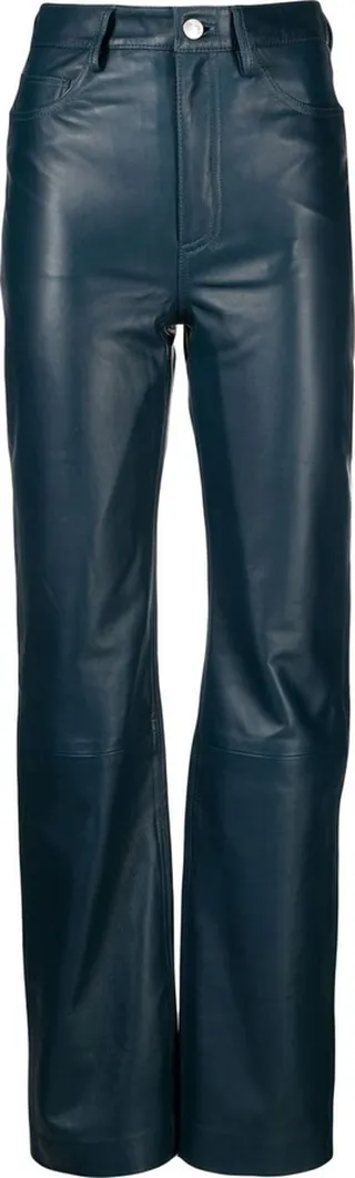 High-Waist Straight-Leg Trousers
