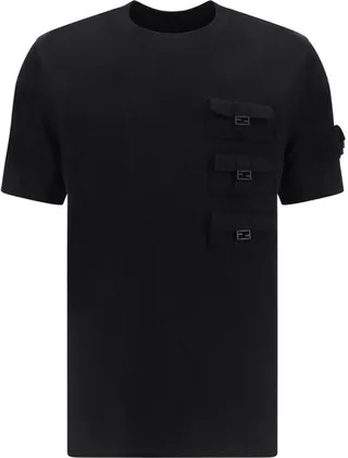 Fendi Pocket Detailed Crewneck T-Shirt