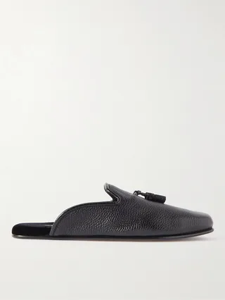 Winston Full-Grain Leather Tasselled Slippers