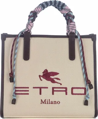 Shopping Bag Etro intertwined Handles In Cotton