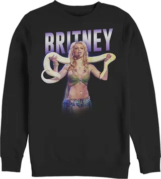 Men's Britney Spears Slave 4 U Python Sweatshirt - Black - Medium