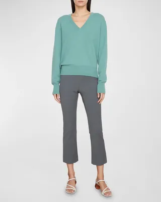 High-Waist Crop Flare Pants