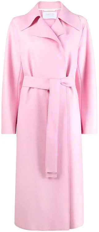 Belted Felted Wool Wrap Coat