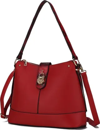 Ezra Snake embossed Vegan Leather Women’s Shoulder Bag
