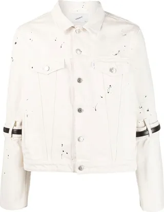 Belt-Detailed Denim Jacket