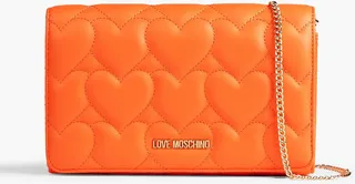 Quilted faux leather shoulder bag