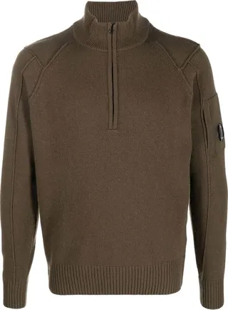 Lens-detail half-zip jumper