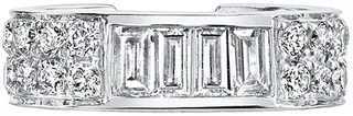 18k White Gold Baguette & Diamond Ear Cuff (Single)