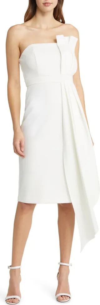 Strapless Scuba Crepe Cocktail Dress