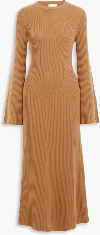 Larga ribbed wool and cashmere-blend maxi dress