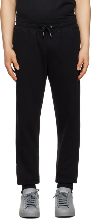 Dolce & Gabbana Black Embroidered Sweatpants