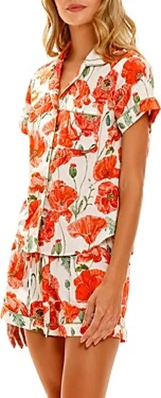 The Lazy Poet Nina Coquelicot Printed Short Pajama Set