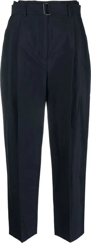 Belted High-Waisted Trousers