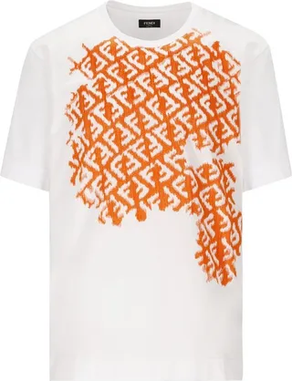 Fendi FF Motif Crewneck T-Shirt