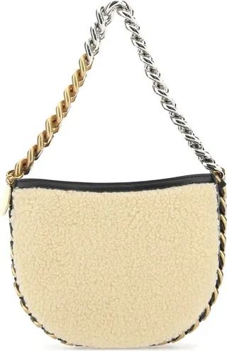 Stella McCartney Frayme Panelled Shearling Bag