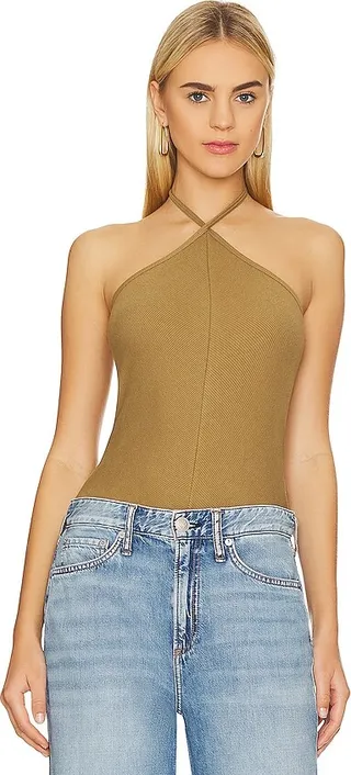 the Essential Rib Halter Top