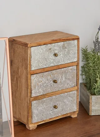 3 Wooden Drawers Storage