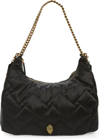 Large Quilted Recycled Nylon Hobo Bag