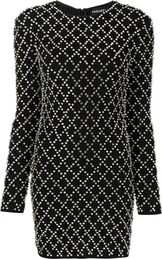 Harlowe crystal-embellished minidress