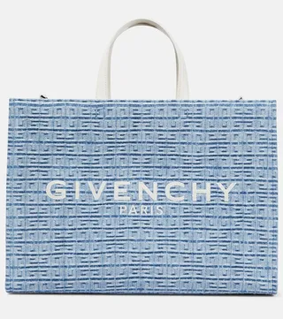 4G Medium denim tote bag