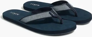 J.Crew Factory Men's Chambray Flip-Flops