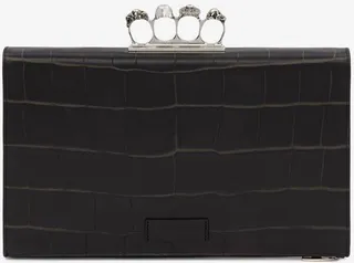 Men's Four-Ring Zipper Pouch In Black