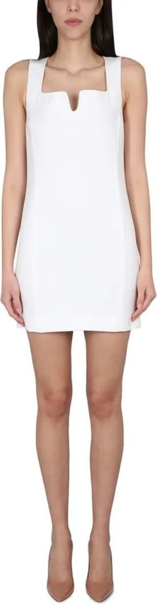 Boutique Moschino Square Neck Tailored Mini Dress