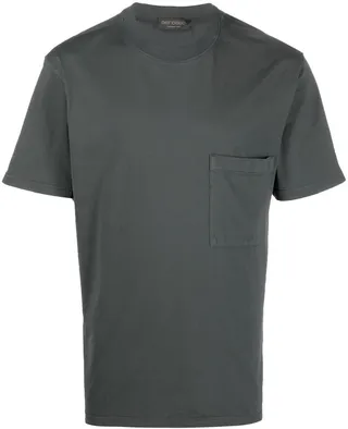round-neck cotton T-shirt