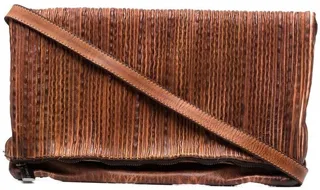 Ribbed Leather Shoulder Bag