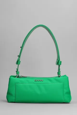 Shoulder Bag In Green Polyamide