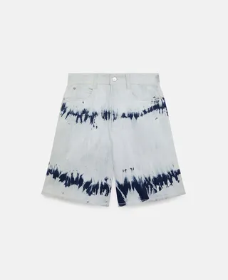 Stella McCartney - Tie-Dye Denim Bermuda Shorts